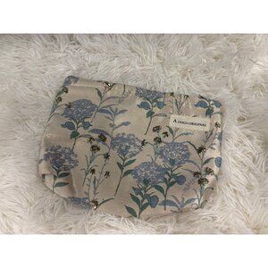 A Gogo Original Floral Makeup Bag With Glitter Accents & Neutral Lining Ideal